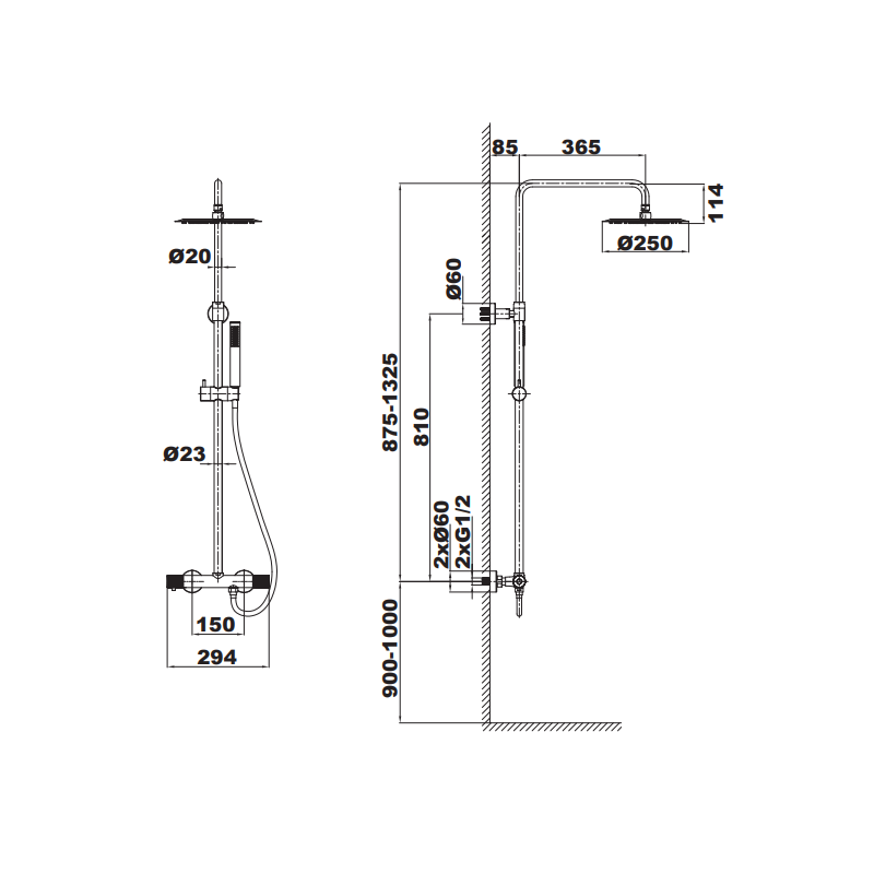 Colonne De Douche Thermostatique Drakar Chrom