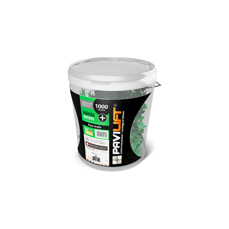 1000 croisillons en + Pavilift 4mm pose droite
