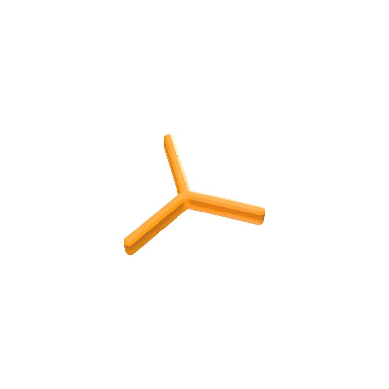 SACHET DE 250 CROISILLONS DE CARRELEUR EN Y (120Ã‚Â°) 2 MM