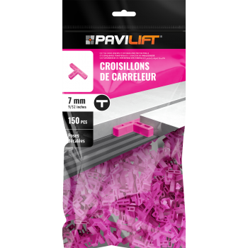 Sachet de 150 Croisillons de carreleur 7 mm / T