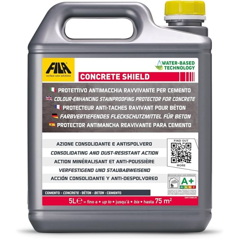 CONCRETE SHIELD PROTECTEUR ANTI-TACHES RAVIVANT POUR CIMENT BIDONS DE 5 LT