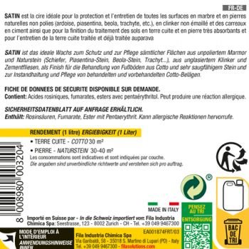 FILASATIN CIRE DE PROTECTION Ãƒâ‚¬ EFFET SATINé BIDONS DE 5 LT