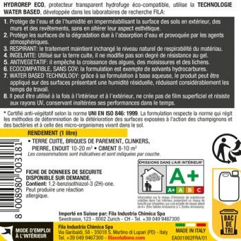 HYDROREP ECO PROTECTION EXTREME HYDROFUGE ET OLéOFUGE BIDONS DE 1 LT