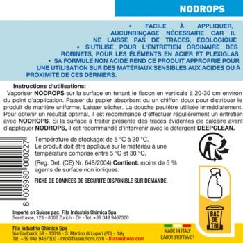 Nodrops detergent protecteur antigoutte flacons de 750 ml