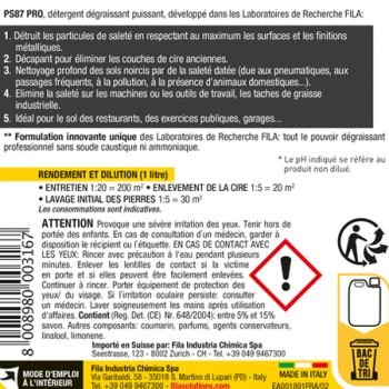 Ps87 pro nettoyant degraissant professionnel bidons de 1 lt