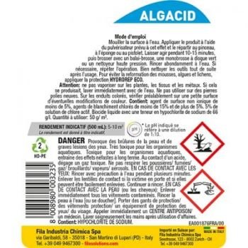 ALGACID DéTERGENT ANTI-ALGUES POUR LÃ‚â€™EXTéRIEUR FLACONS DE 500 ML