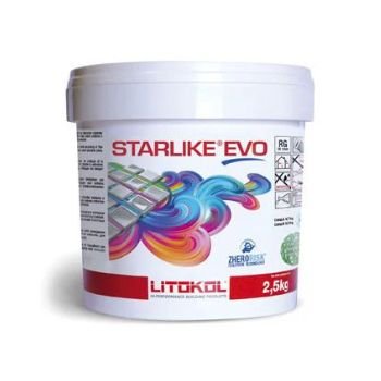 Pot de 2.5 Kgs mortier époxy Litokol Starlike Avorio + éponge à émulsionner