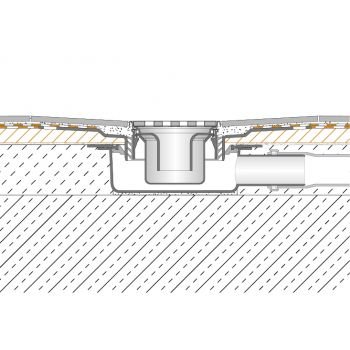KERDI-SHOWER-TT 1220 X 1220MM PROCESSUS CENTRAL HAUTEUR 25 MM receveur découpable