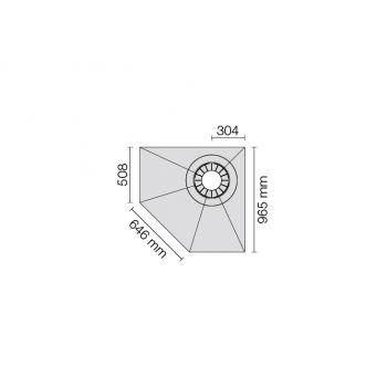 KERDI-SHOWER-TT 1220 X 1220MM PROCESSUS CENTRAL HAUTEUR 25 MM receveur découpable