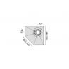 KERDI-SHOWER-TT 1220 X 1220MM PROCESSUS CENTRAL HAUTEUR 25 MM receveur découpable