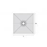 KERDI-SHOWER-TT 1220 X 1220MM PROCESSUS CENTRAL HAUTEUR 25 MM receveur découpable