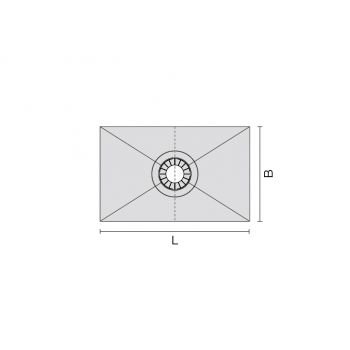 KERDI-SHOWER-TT 1220 X 1220MM PROCESSUS CENTRAL HAUTEUR 25 MM receveur découpable