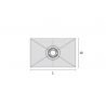 KERDI-SHOWER-TT 1220 X 1220MM PROCESSUS CENTRAL HAUTEUR 25 MM receveur découpable