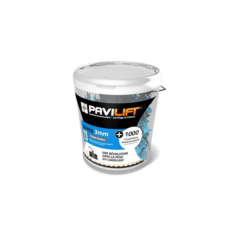 1000 croisillons en + Pavilift 3mm pose droite 1000 croisillons en + Pavilift 3mm pose droite
