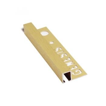 PROFILO QUADRO ALLUM.OTTONE SPAZZOLATO10mm x 12mm- 2,5m