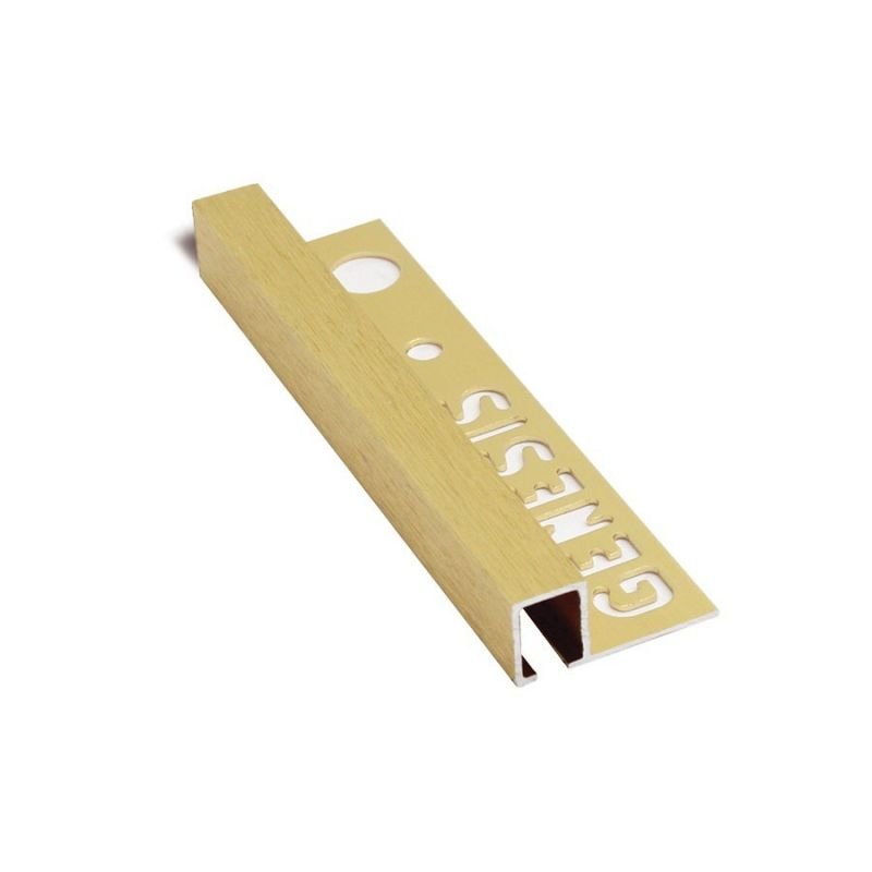 PROFILO QUADRO ALLUM.OTTONE SPAZZOLATO10mm x 12mm- 2,5m
