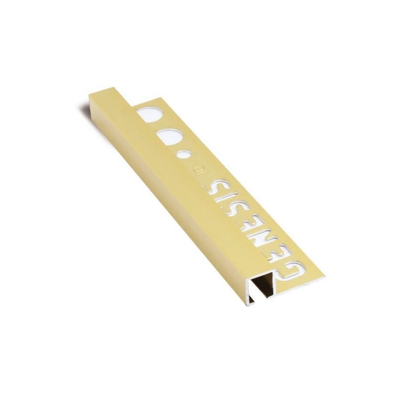 PROFILO QUADRO ALLUM. - OTTONE LUCIDO12mm x 10mm- 2,5m
