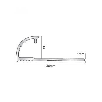 PROFILO ARROTONDATO ALL.(BIANCO) 8mm - 2,5m