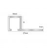 TDP.120.94 PROFILO QUADRO ALLUM.(fin.acc.spaz)12mm x 10mm- 2,5m
