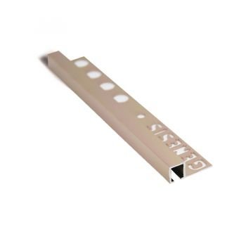 PROFILO QUADRO ALLUM.(fin.RAME LUCIDO)12mm x 10mm- 2,5m