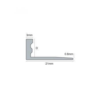 PROF.ANGOLARE PVC SOFTCR.'REGULAR' 8mm - 2,5m