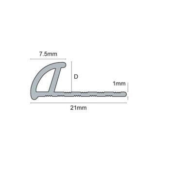 PROFILO ARROTONDATO PVC CUOIO8mm - 2,5m