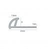 PROFILO ARROTONDATO PVC CUOIO8mm - 2,5m