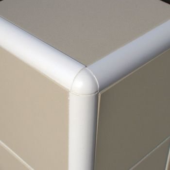 PROFILÉ ARRONDI EN ALUMINIUM.MARBRE BLANC    12mm - 2,5m