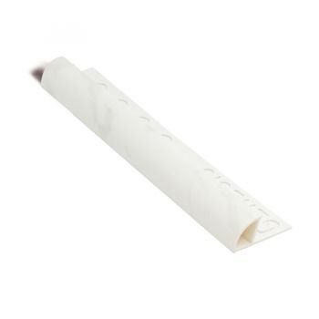 PROFILO ARROTONDATO PVC BIA.MARMO8mm - 2,5m
