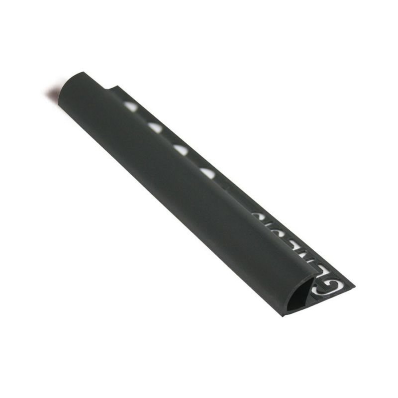 PROFILO ARROTONDATO PVC NERO LUCIDO8mm - 2,5m
