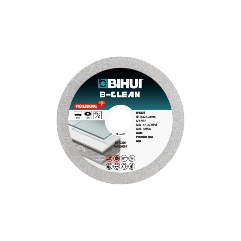 DISQUE DIAMANTÉ DE DÉCOUPE POLYVALENT VERRE, CÉRAMIQUE ETC 125MM